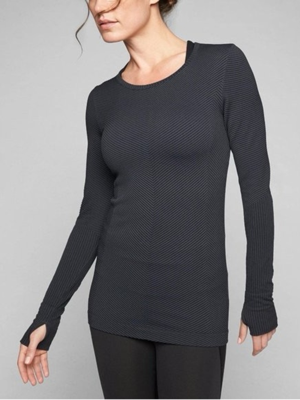 Athleta Ribbed Longsleeve w Thumbholes